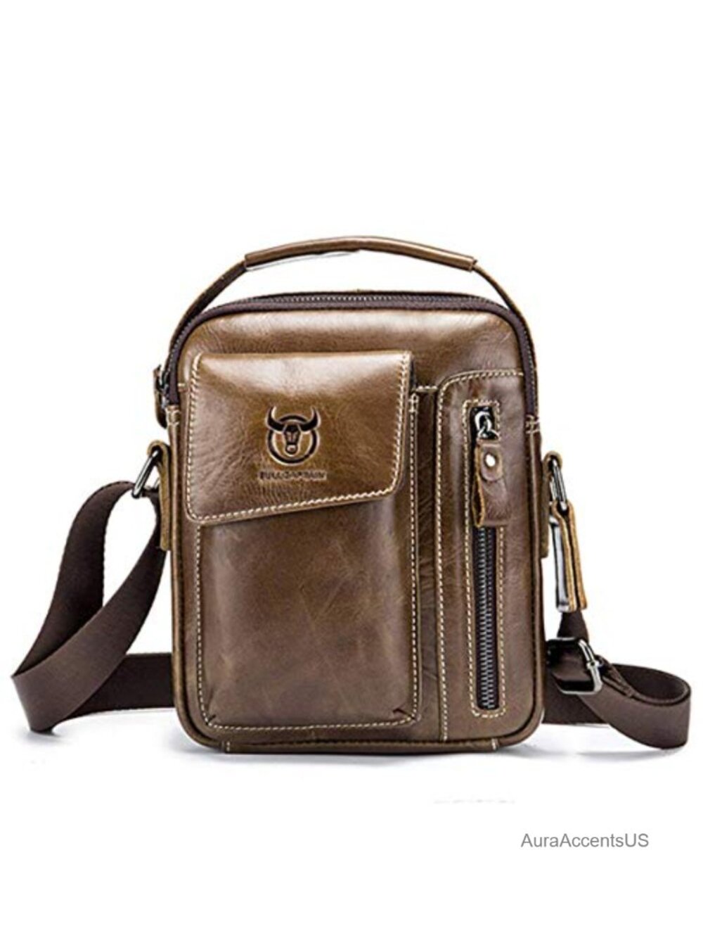 Genuine Leather Sling Bag Small Shoulder Crossbody Messenger Handbag